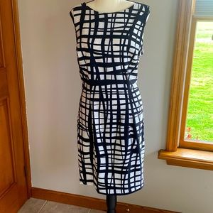 Sleeveless black & white tank dress.  Smoke free home.